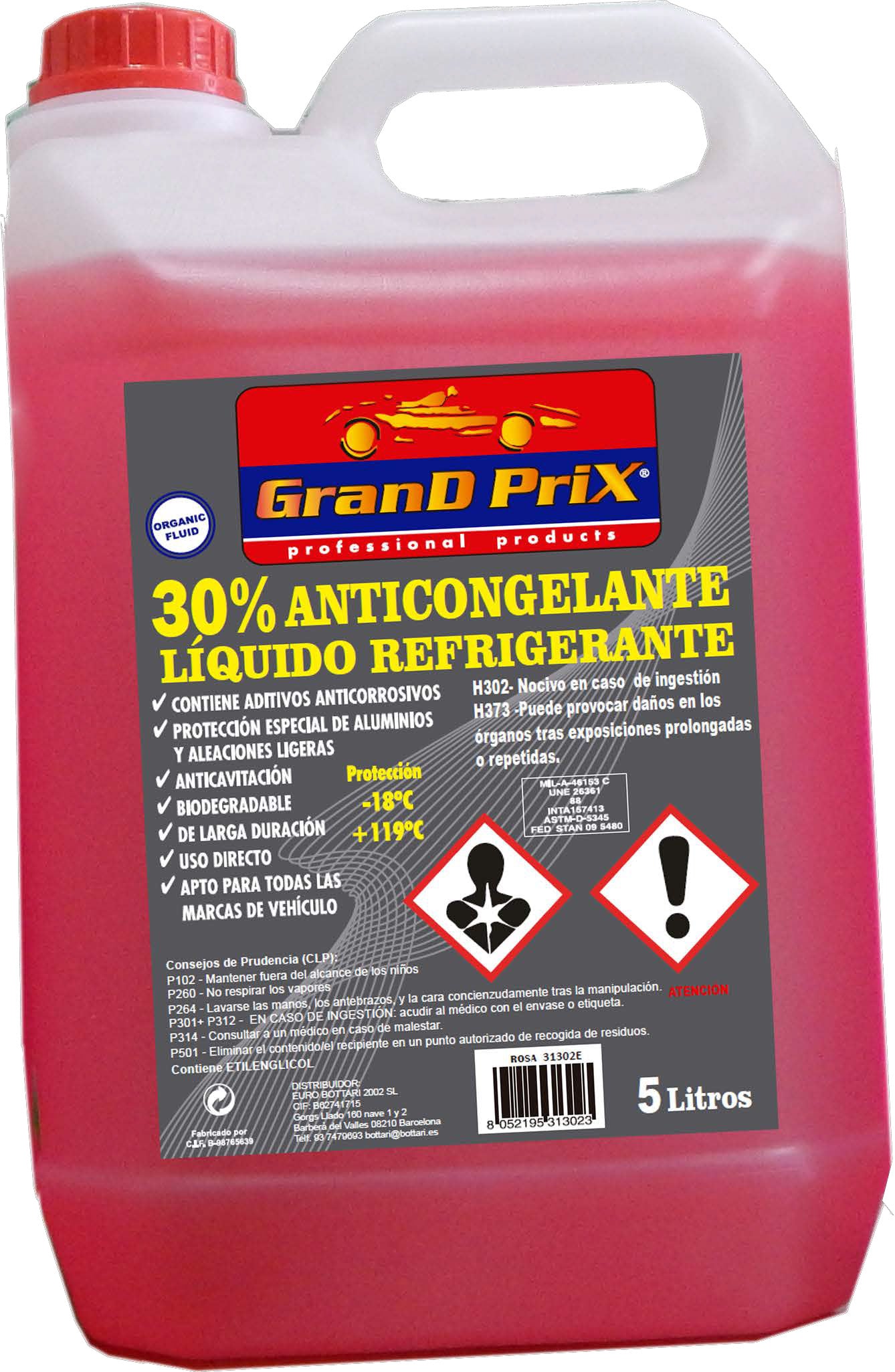 Anticongelante 30% Rosa 5 L