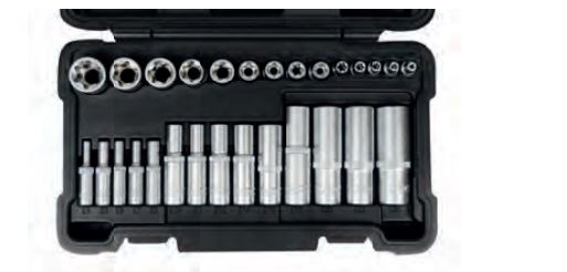 Estuche de Herramientas con Vasos y Puntas 130 Piezas