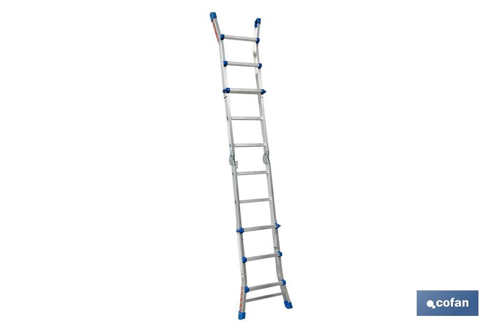 ESCALERA PLUS ALUMINIO MULTIPOSICIÓN 4 x 3 PELDAÑOS Y 2,83 M