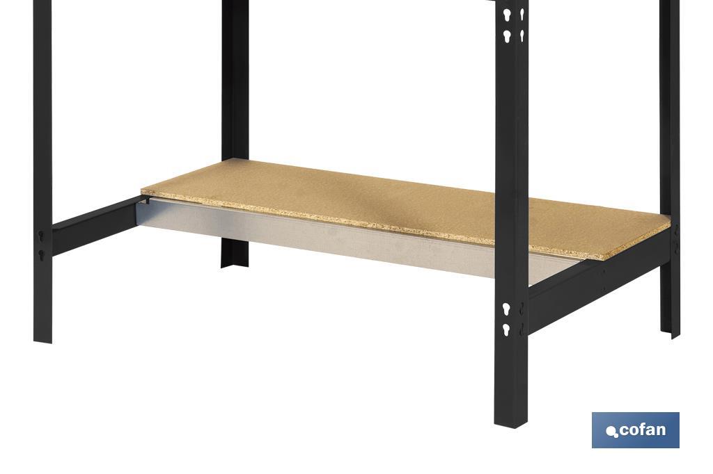 BANCO DE TRABAJO CON PANEL ANTRACITA MADERA L-910 MM