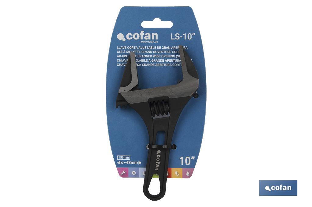 LLAVE AJUSTABLE GRAN APERTURA 10" CORTA