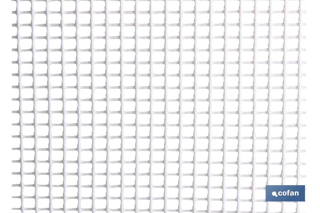 MALLA PLAST. CUADRADA JARDIN 5mm BLANCO 1x25m