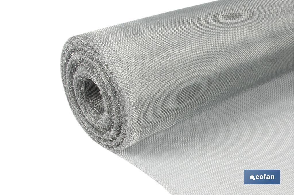 MALLA MOSQUITERA ALUMINIO G-16X16 (0,8X25 m) "venta unitaria"