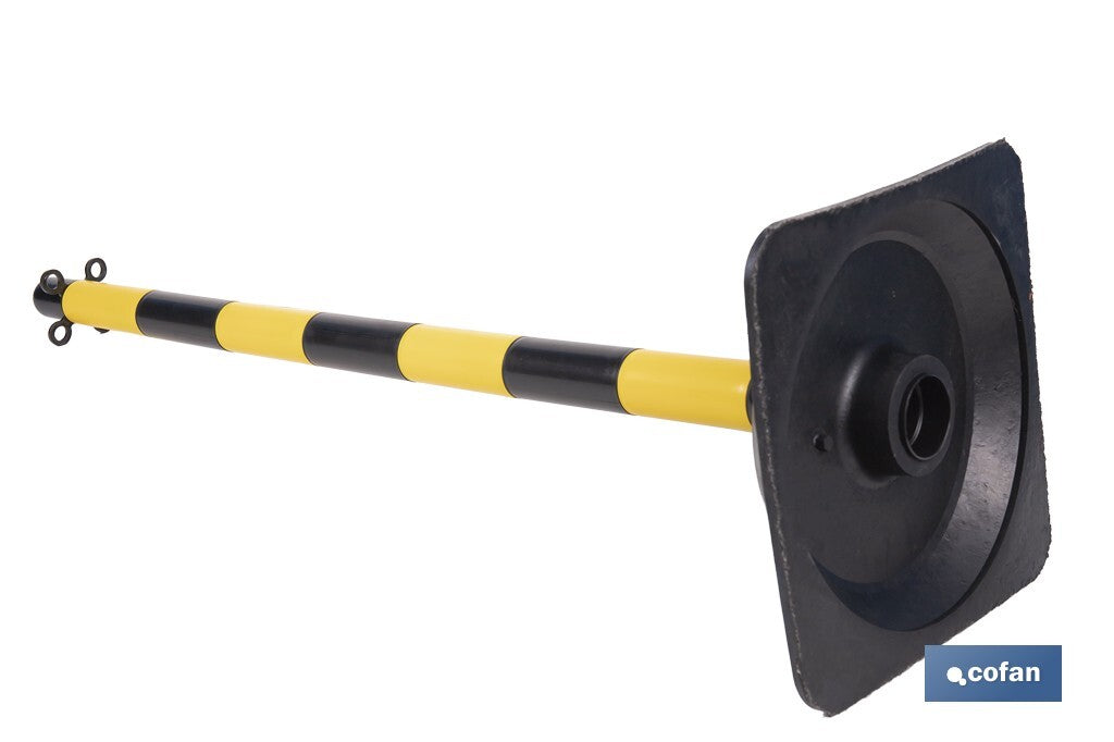 POSTE Y BASE PARA CADENA (AMAR/NEGRO) 1M