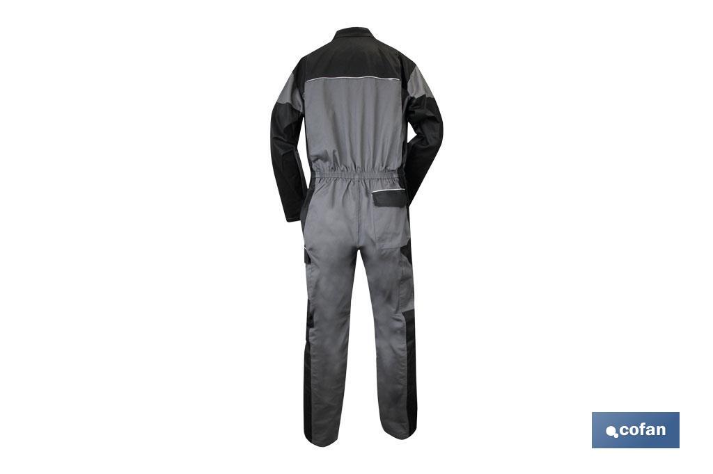 MONO DE TRABAJO "BIRO" 280gms/m GRIS-NEGRO T-S
