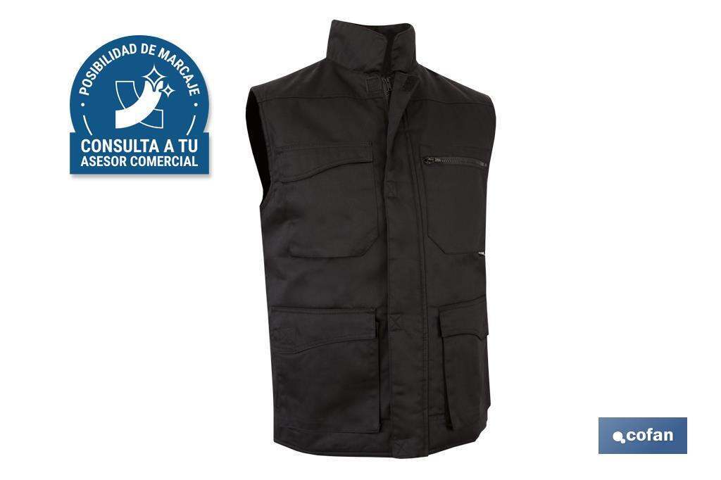 CHALECO MULTIBOLS. ACOLCHADO "COLT" 245gms/m NEGRO T-XXXL