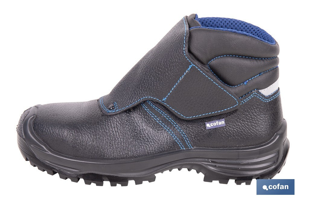 BOTA PIEL NEGRO CIERRE VELCRO S3 MODELO URIAN T 40