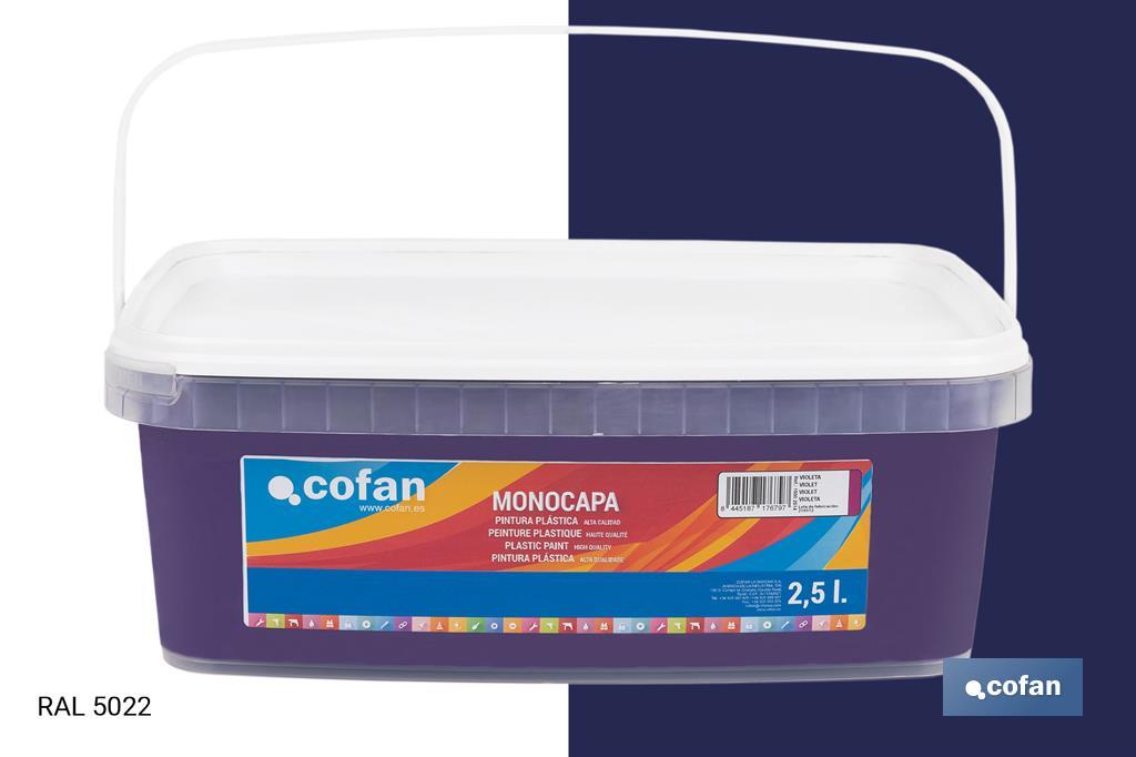 PINTURA PLÁSTICA MONOCAPA "Violeta" (2,5 LT)