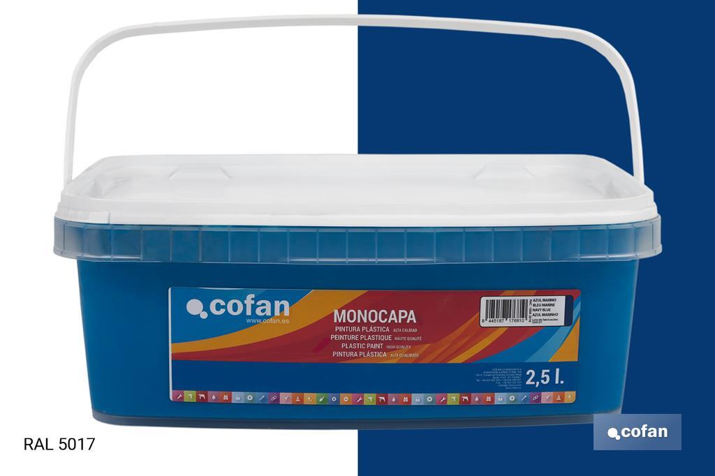 PINTURA PLÁSTICA MONOCAPA "Azul Marino" (2,5 LT)