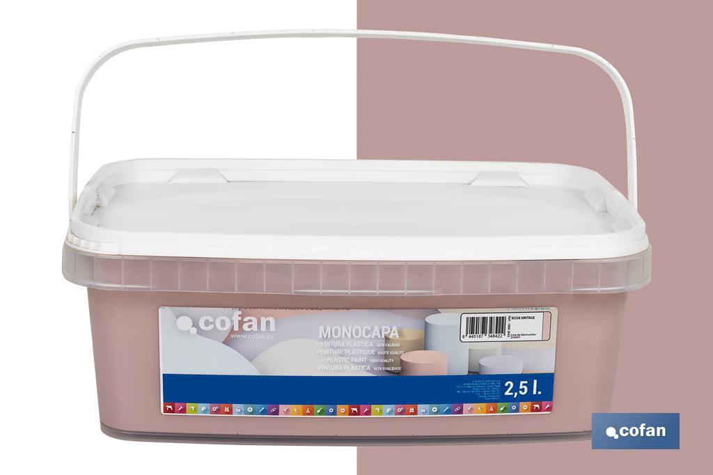 PINTURA PLÁSTICA MONOCAPA ROSA VINTAGE 2,5 L