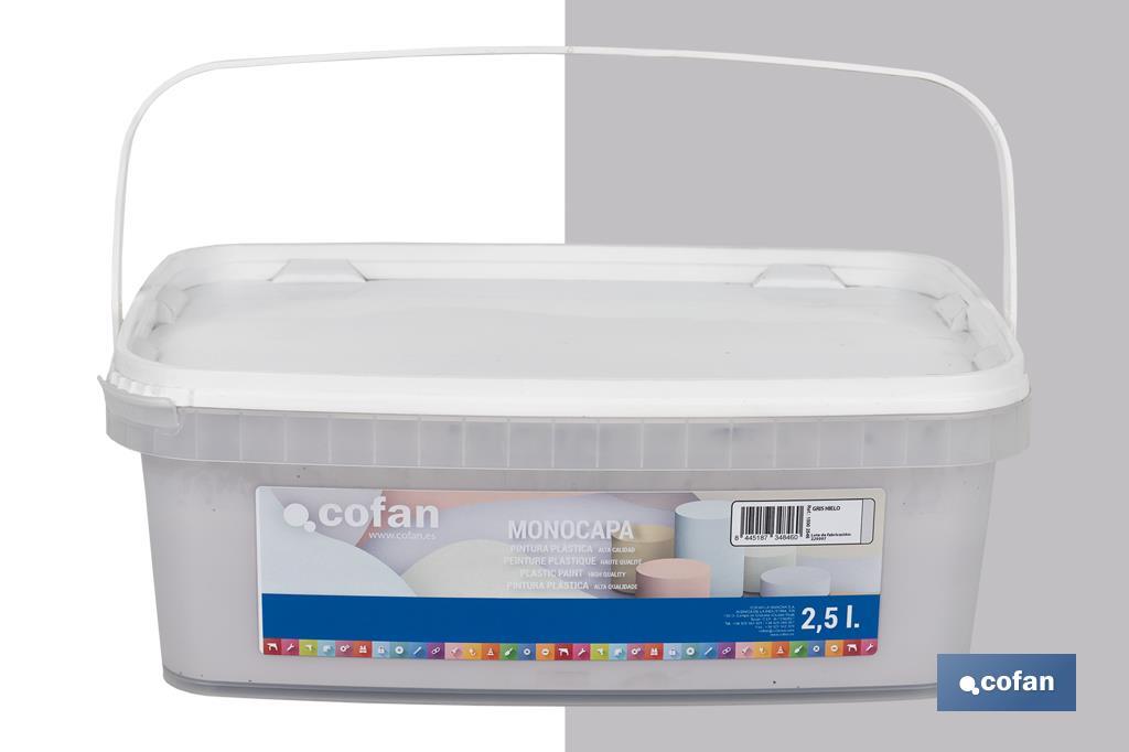 PINTURA PLÁSTICA MONOCAPA GRIS HIELO 2,5 L