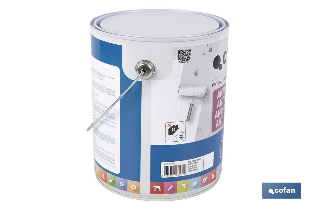 PINTURA ANTIHUMEDAD AL AGUA (4 L) "BLANCO MATE"