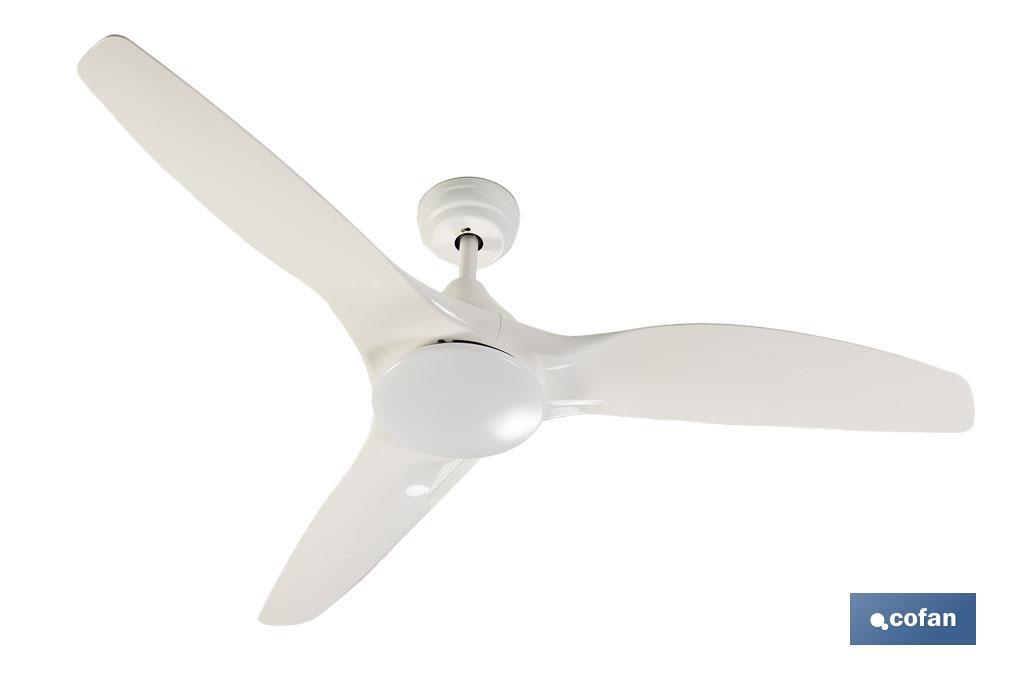 VENTILADOR DE TECHO BLANCO CON LUZ LED 132 CM 55 W
