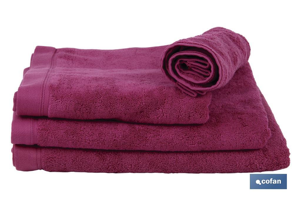 TOALLA BAÑO PÚRPURA GR.580/M2 MODELO MAR ROJO 100X150cm