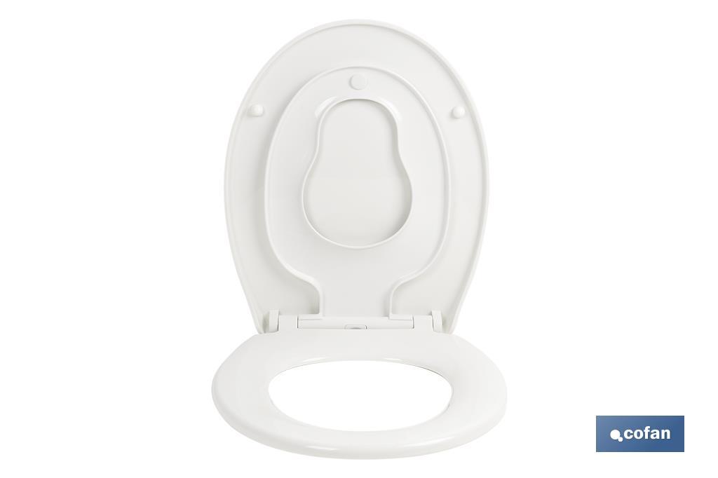 TAPA WC FORMA OVAL CON ASIENTO PARA NIÑOS 44.7 x 37.1 CM