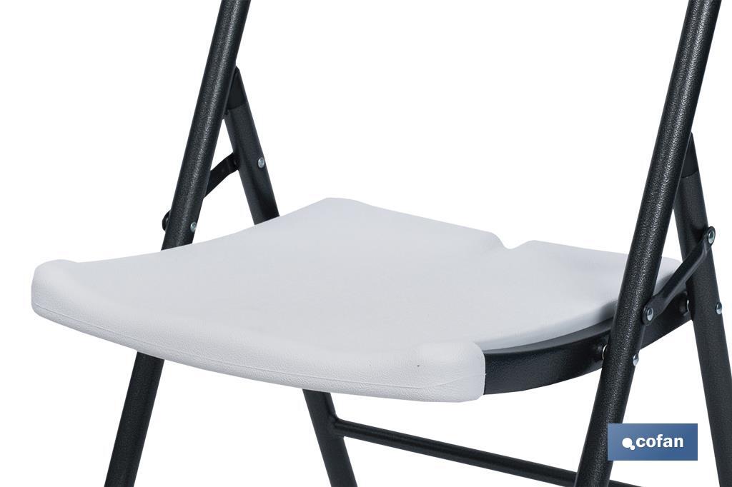 SILLA PLEGABLE BLANCA 46x53x88 CM "venta unitaria"