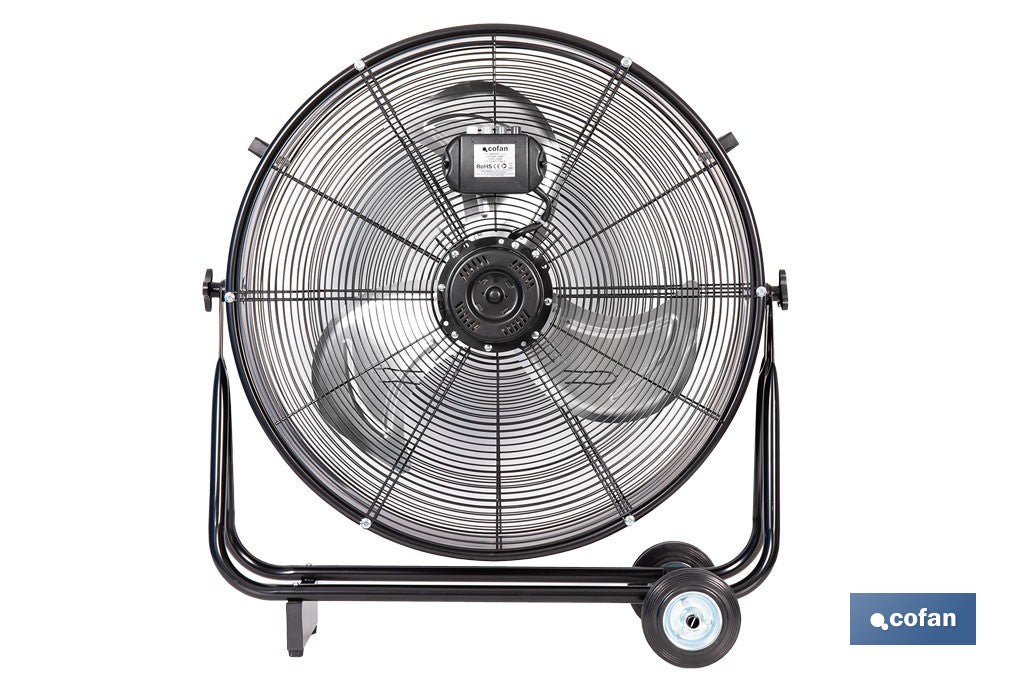 VENTILADOR INDUSTRIAL DE SUELO CON 3 VELOCIDADES Ø60 CM 124 W