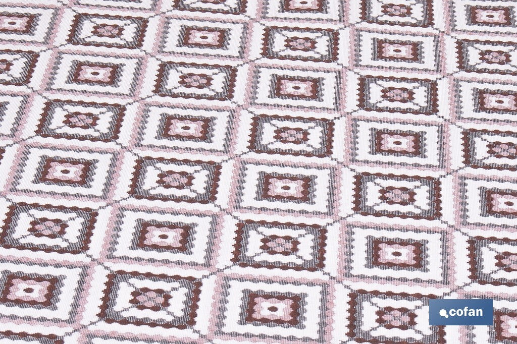 ROLLO DE ALFOMBRA EN CUADROS CROCHET 50% ALGODÓN 50% POLIÉSTER 50 CM X 15 M