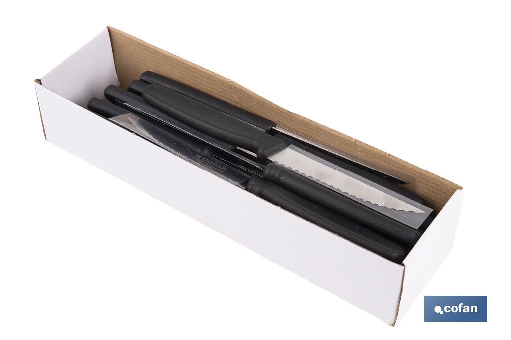PACK DE 25 CUCHILLOS DE COCINA MICRODENTADO 10,5 cm