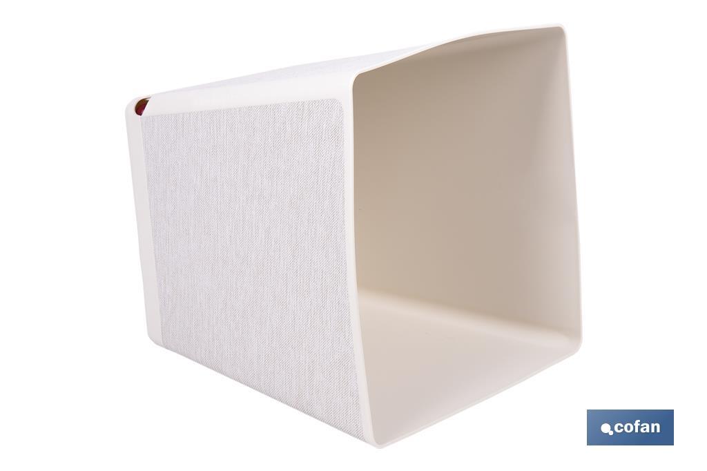 MACETA O MACETERO GAMA TEXTIL CUADRADA COLOR BLANCO PP 298 X 298 X 300 MM 18 L "venta unitaria"9