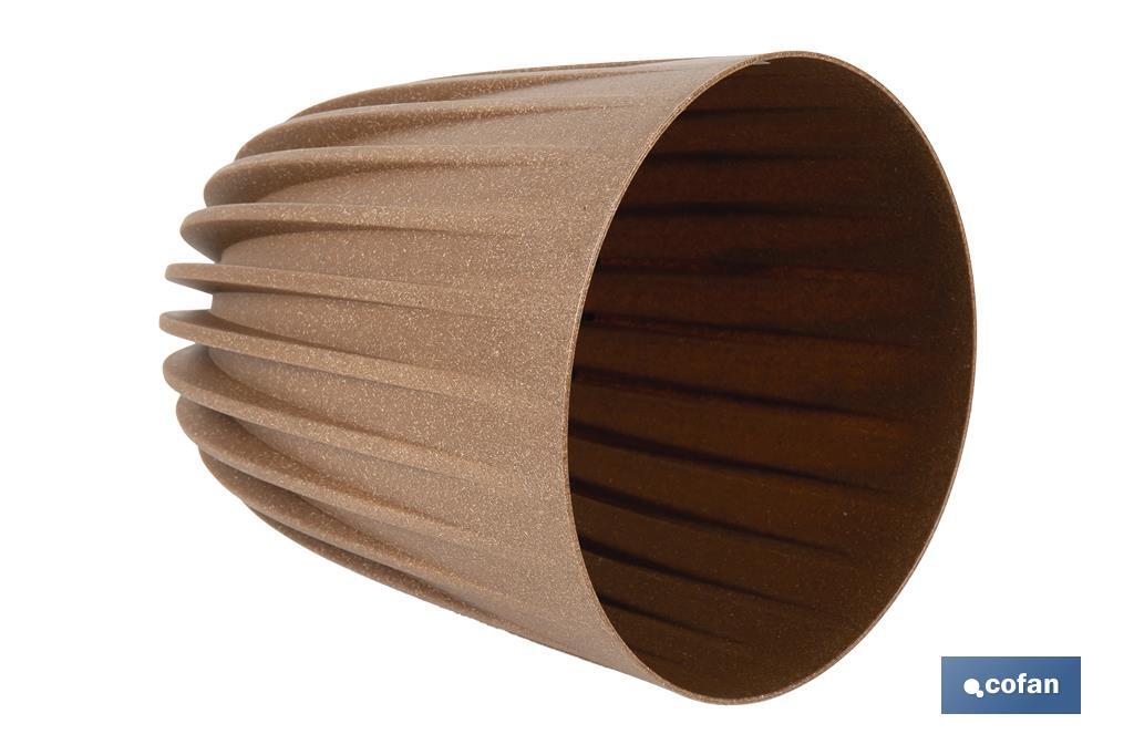 MACETA CON FILTRO DE DRENAJE A RAYAS COLOR MARRÓN WPC Ø 390X 463 MM 39,6 L "venta unitaria"