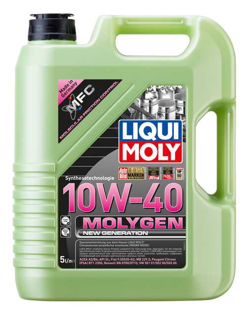 Liqui Moly Molygen New Generation 10W-40 — Aceite Motor Semisintético con Tecnología Verde