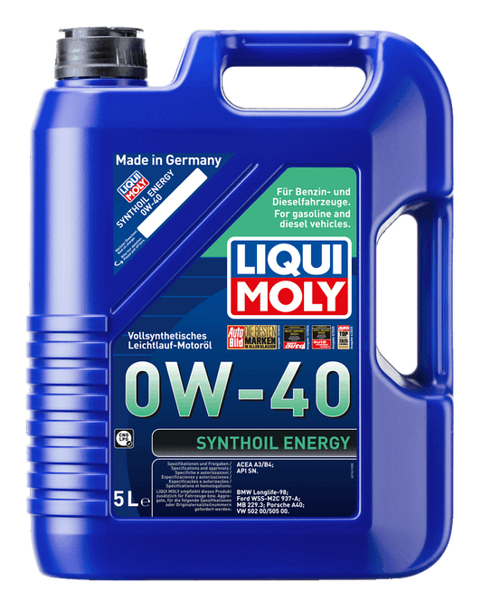 Liqui Moly Synthoil Energy 0W-40 — Aceite Motor Sintético Ultra Fluido