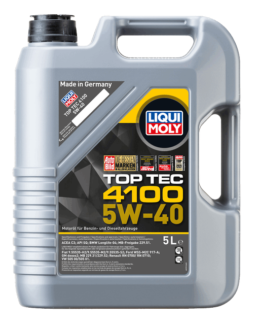 Liqui Moly Top Tec 4100 5W-40 — Aceite Motor para VW, Audi, Mercedes y Porsche