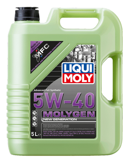 Liqui Moly Molygen New Generation 5W-40 — Aceite Motor Sintético con Tecnología Verde