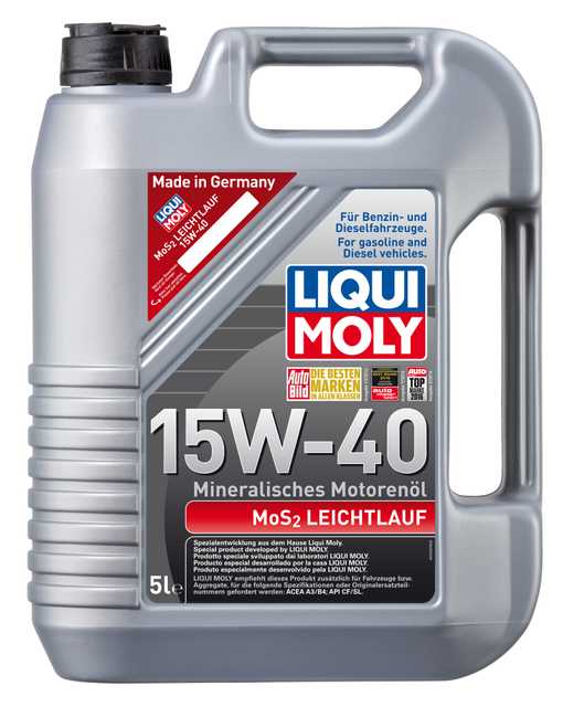 Liqui Moly MoS2 Leichtlauf 15W-40 — Aceite Motor Mineral con MoS2