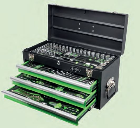 Caja Metálica con Herramientas y Accesorios