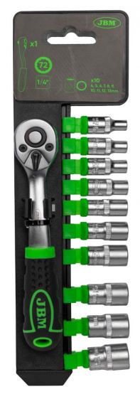 Set de Vasos 1/4" Hexagonales JBM