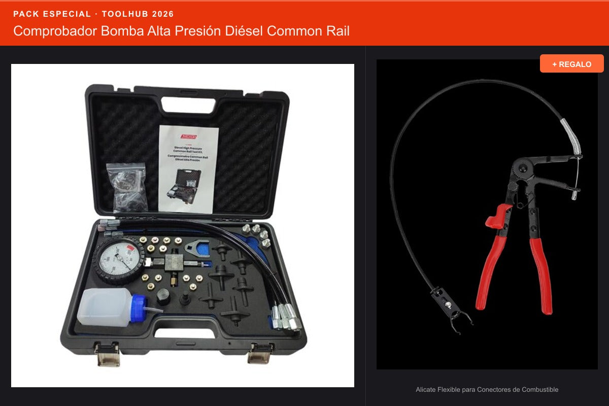 Pack Oferta Toolhub — Comprobador Bomba Alta Presión Diésel Common Rail
