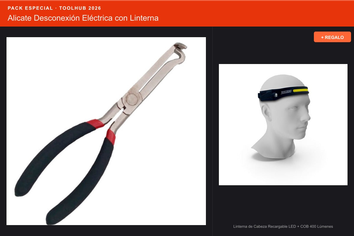 Pack Oferta Toolhub — Alicate Desconexión Eléctrica con Linterna