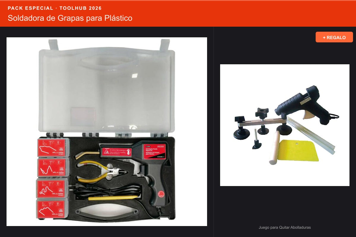 Pack Oferta Toolhub — Soldadora de Grapas para Plástico