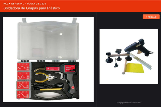 Pack Oferta Toolhub — Soldadora de Grapas para Plástico
