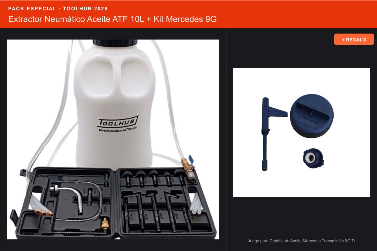 Pack Oferta Toolhub — Extractor Neumático Aceite ATF 10L + Kit Mercedes 9G