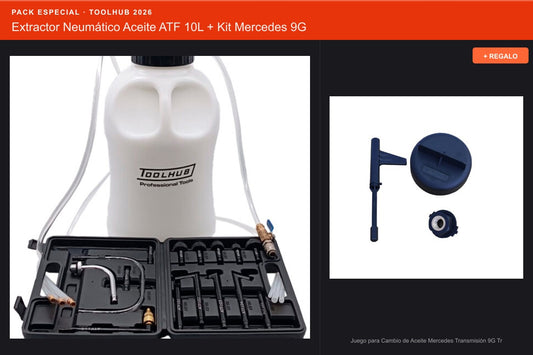 Pack Oferta Toolhub — Extractor Neumático Aceite ATF 10L + Kit Mercedes 9G
