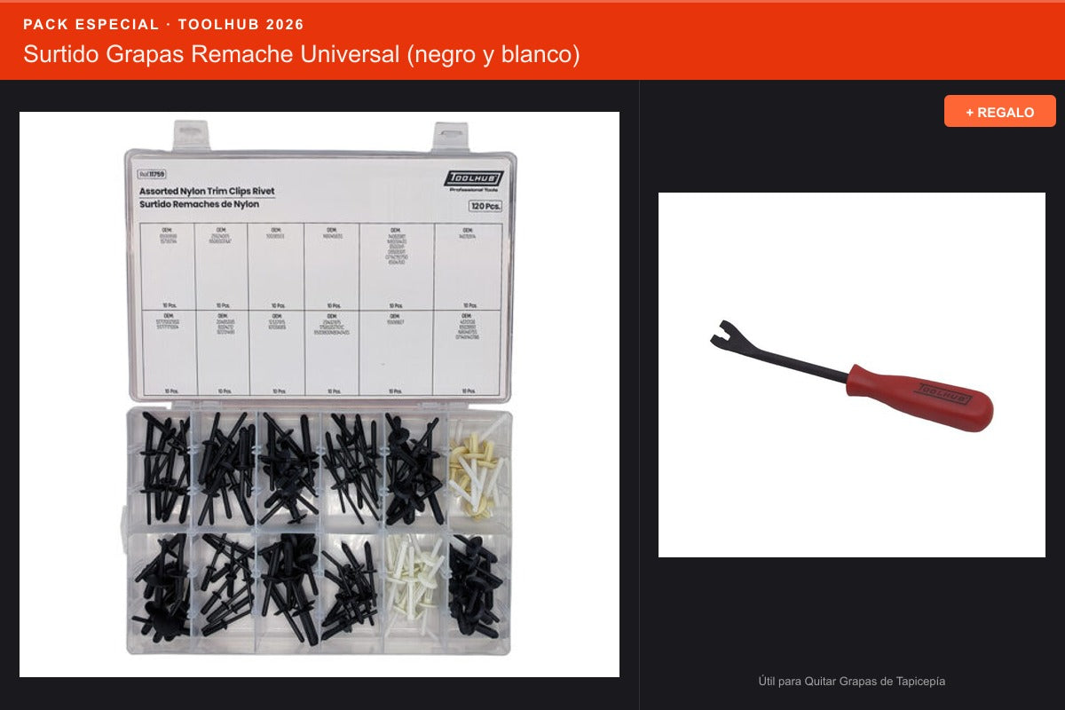 Pack Oferta Toolhub — Surtido Grapas Remache Universal (Ref.11759)