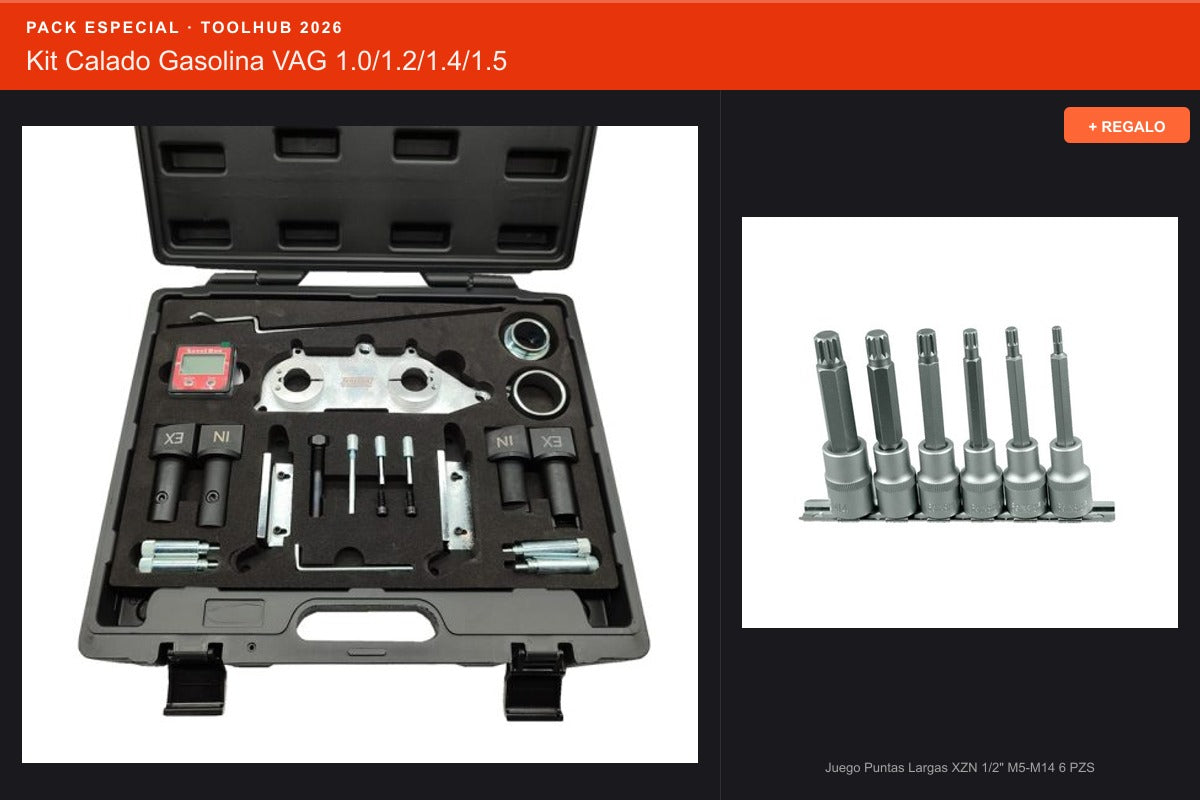 Pack Oferta Toolhub — Kit Calado Gasolina VAG 1.0/1.2/1.4/1.5