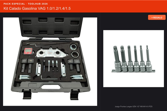 Pack Oferta Toolhub — Kit Calado Gasolina VAG 1.0/1.2/1.4/1.5