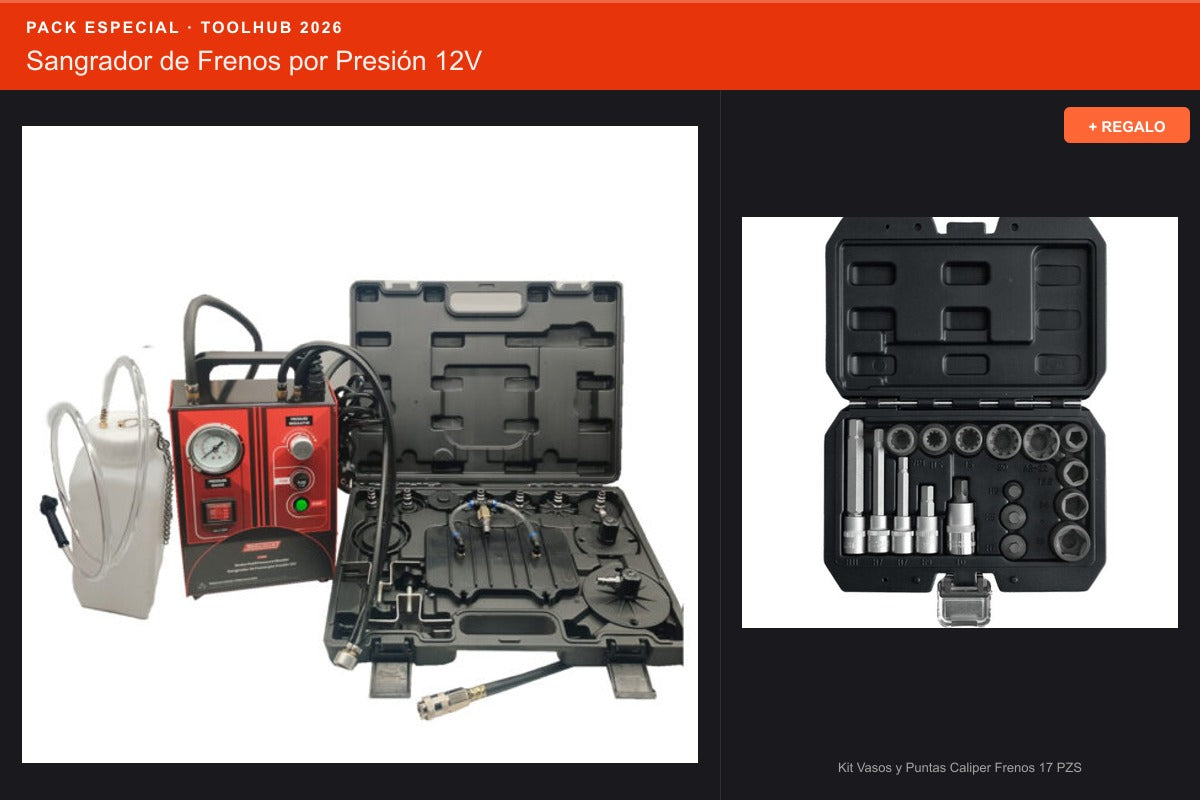 Pack Oferta Toolhub — Sangrador de Frenos por Presión 12V