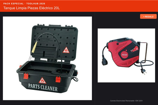 Pack Oferta Toolhub — Tanque Limpia Piezas Eléctrico 20L