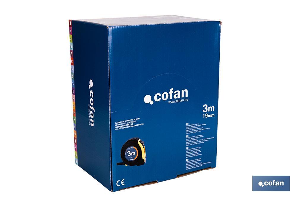 EXPOSITOR DE FLEXÓMETROS CON PROTECCIÓN DE GOMA 19 MM X 3 M 12 UDS.