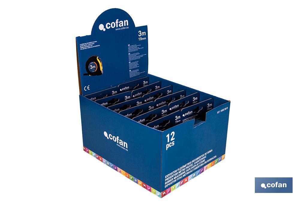 EXPOSITOR DE FLEXÓMETROS CON PROTECCIÓN DE GOMA 19 MM X 3 M 12 UDS.