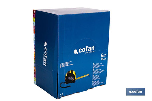 EXPOSITOR DE FLEXÓMETROS CON PROTECCIÓN DE GOMA 19 MM X 5 M 12 UDS.