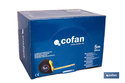 EXPOSITOR DE FLEXÓMETROS CON PROTECCIÓN DE GOMA 25 MM X 5 M 6 UDS.
