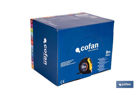 EXPOSITOR DE FLEXÓMETROS CON PROTECCIÓN DE GOMA 25 MM X 8 M 6 UDS.