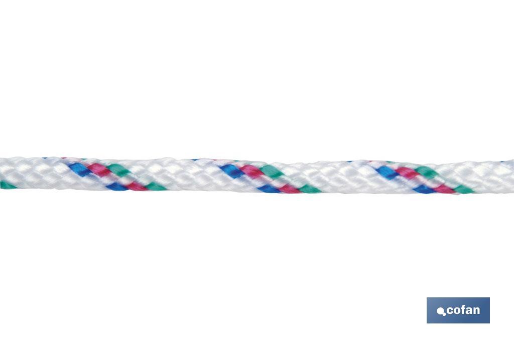 BOBINA CORDON TRENZADO POLI 5MM 200M TRICOLOR