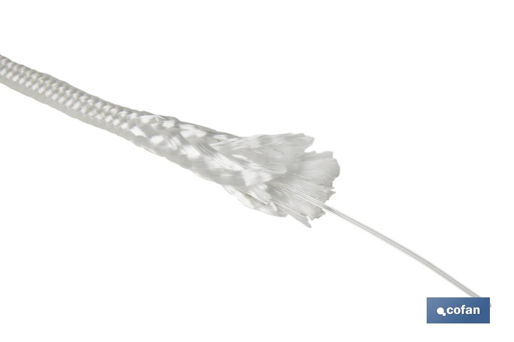 ROLLO GRANDE CORDÓN POLIÉSTER REFORZADO 5 MM 200 M BLANCO